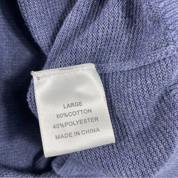 Boca Classics Blue V-Neck Cardigan Sweater Size Large - Picture 6 of 7